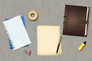 kalem ve kitap ofis kağıtları