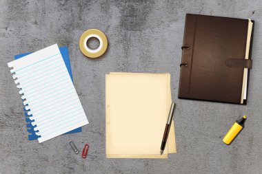 kalem ve kitap ofis kağıtları