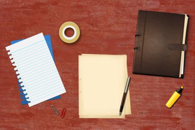 kalem ve kitap ofis kağıtları