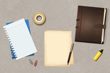 kalem ve kitap ofis kağıtları