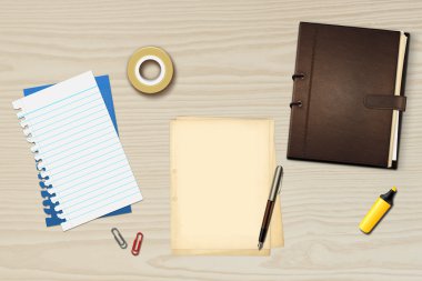 kalem ve kitap ofis kağıtları