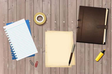 kalem ve kitap ofis kağıtları