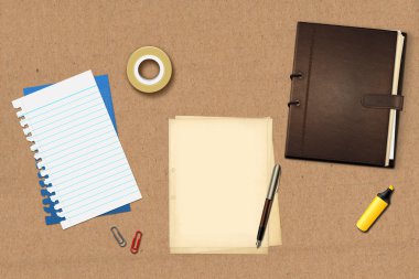 kalem ve kitap ofis kağıtları