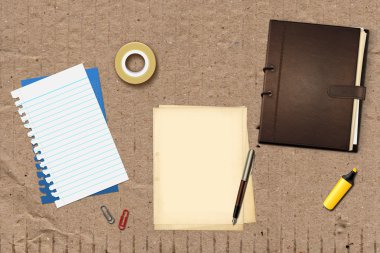 kalem ve kitap ofis kağıtları