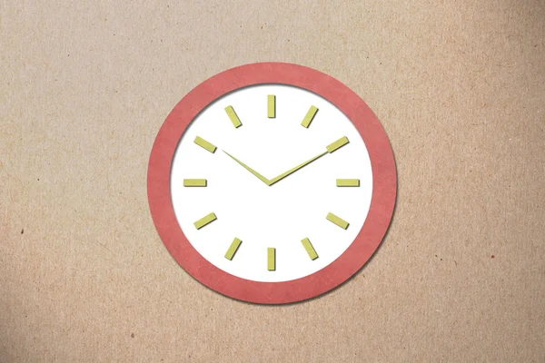 Tiempo en reloj de papel viejo — Foto de Stock