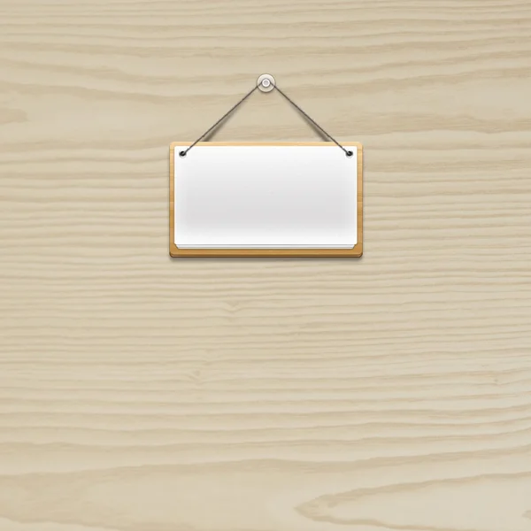 Wooden board hanging — Stock Photo, Image