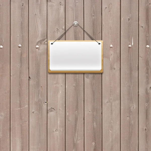 Wooden board hanging — Stock Photo, Image