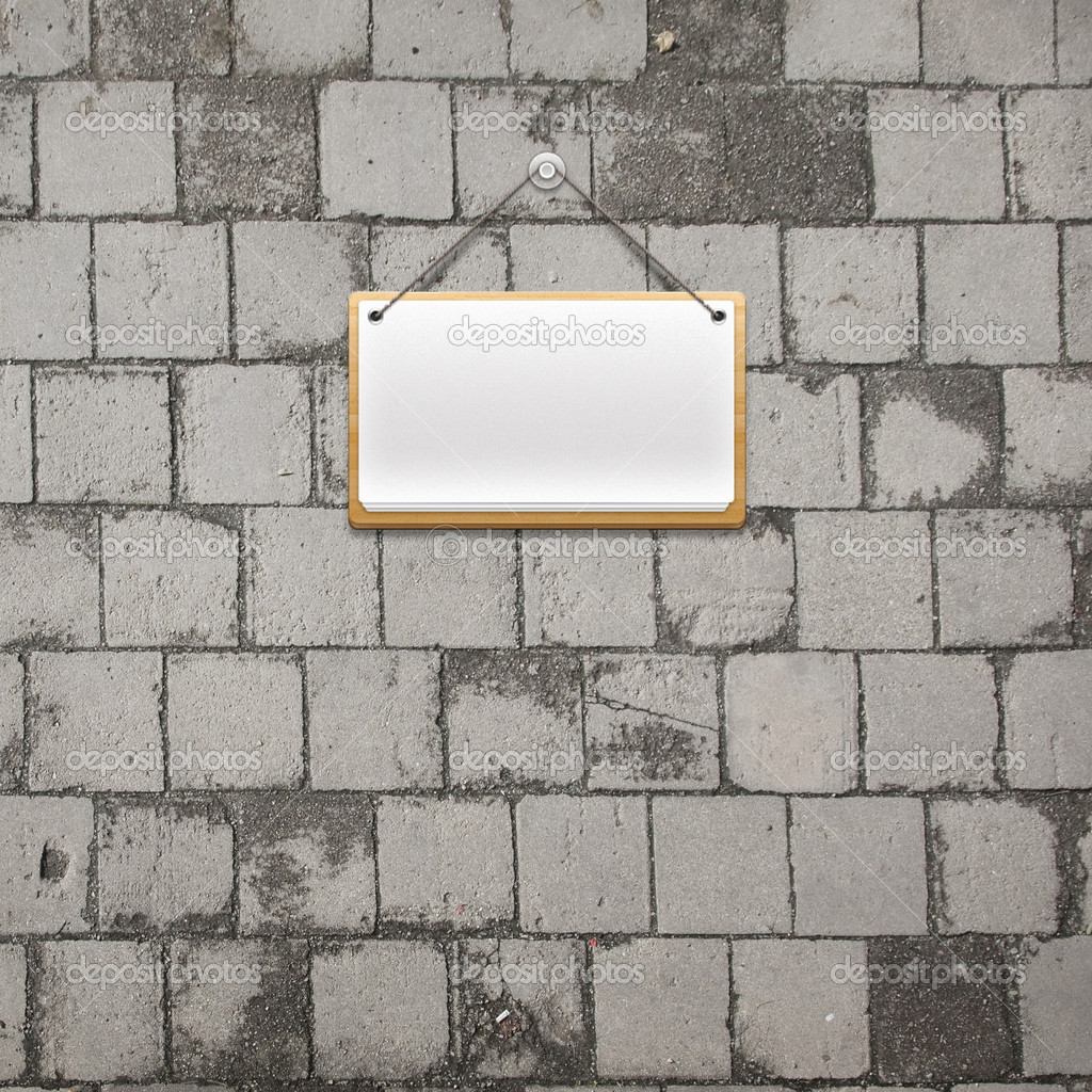 Marco de madera antiguo con signo en blanco, mock up. — Foto de stock