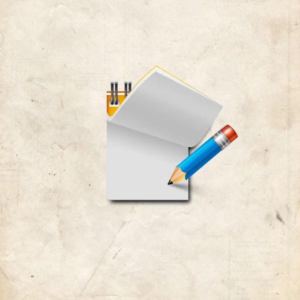 Σημείωση χαρτί με μολύβι — Φωτογραφία Αρχείου
