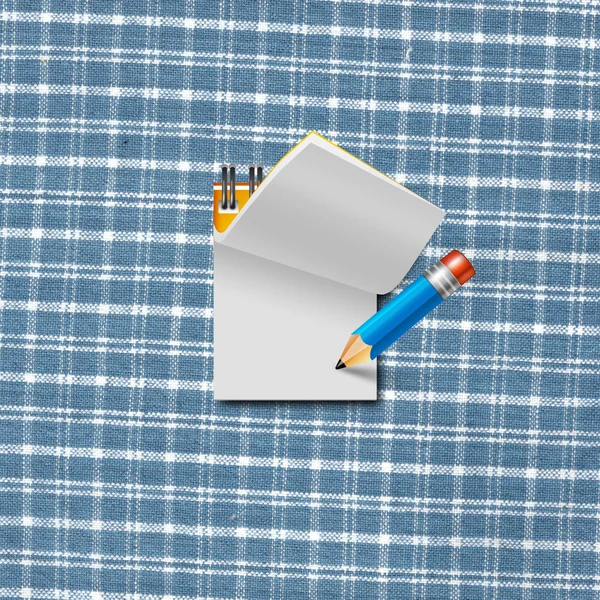 Papír jegyzék ceruzával — Stock Fotó