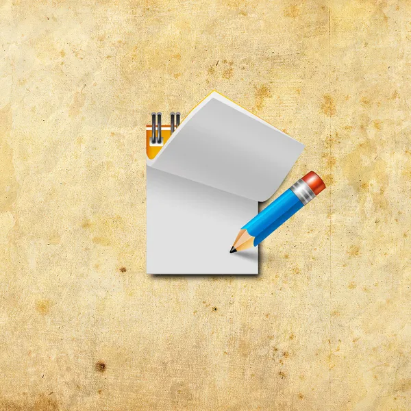 Paper note with pencil — Stock Photo, Image