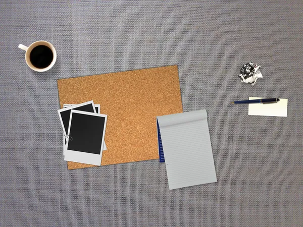 Paper Pen Coffee — Stock Photo, Image