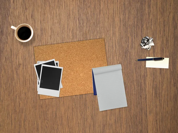 Paper Pen Coffee — Stock Photo, Image