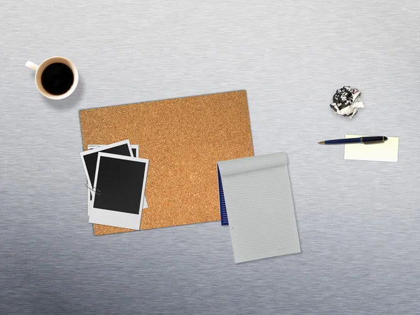 Paper Pen Coffee — Stock Photo, Image