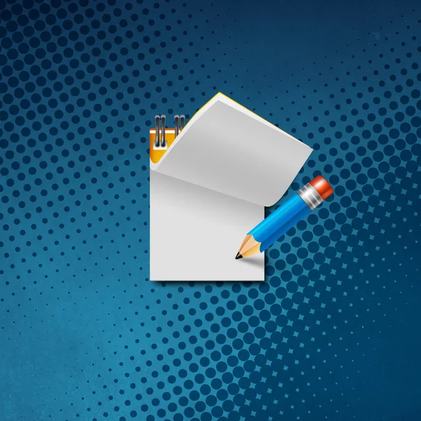 Paper note with pencil — Stock Photo, Image