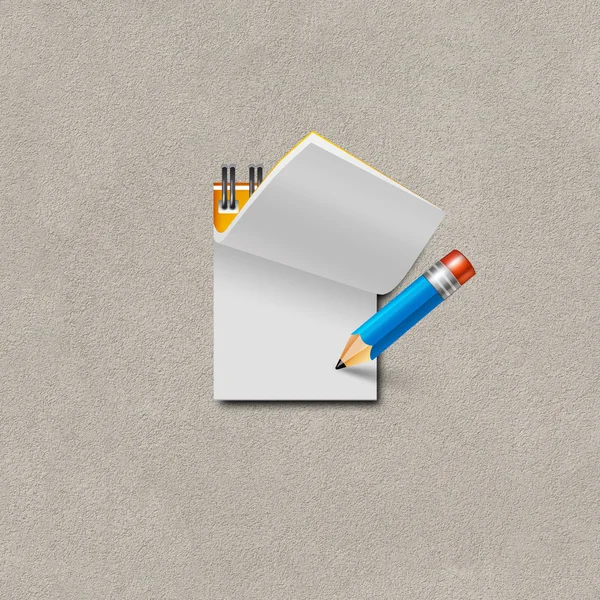 Paper note with pencil — Stock Photo, Image