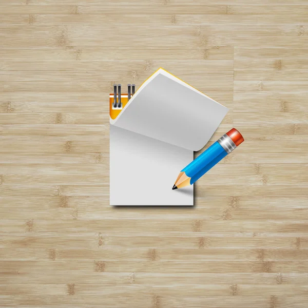 Paper note with pencil — Stock Photo, Image