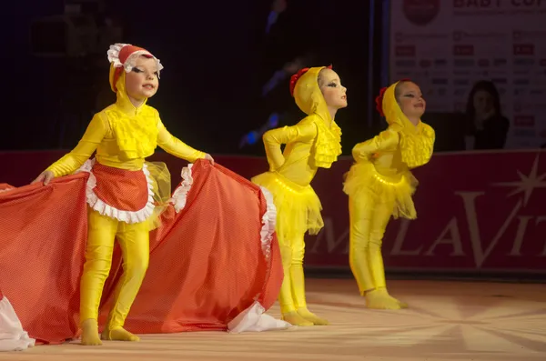 "Baby-Cup BelSwissBank" gymastics contest, Minsk, Belarus. — Stock Photo, Image