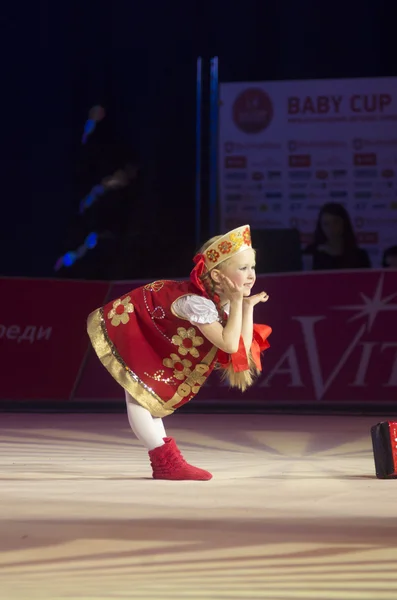 "Baby-Cup Belswissbank "gymastics Contest, Minsk, Wit-Rusland. — Stockfoto