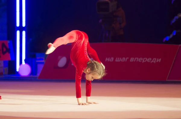 "Baby-Cup BelSwissBank" gymastics contest, Minsk, Belarus. — Stock Photo, Image