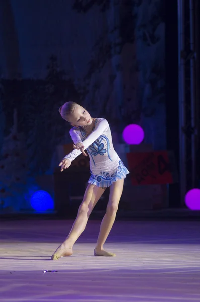 "Baby-Cup Belswissbank "gymastics Contest, Minsk, Wit-Rusland. — Stockfoto