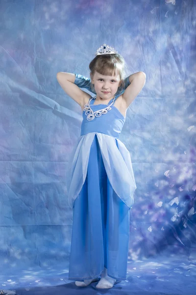 Little princess girl posiing in studio — Stock Photo, Image