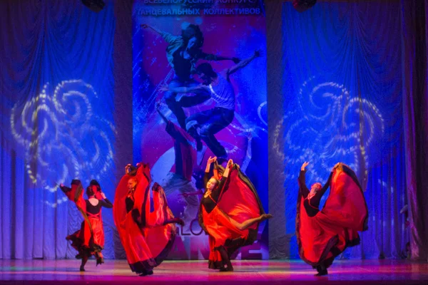 "Globální tanec "soutěže v choreografii, 16. února 2014 v Minsku, Bělorusko. — Stock fotografie