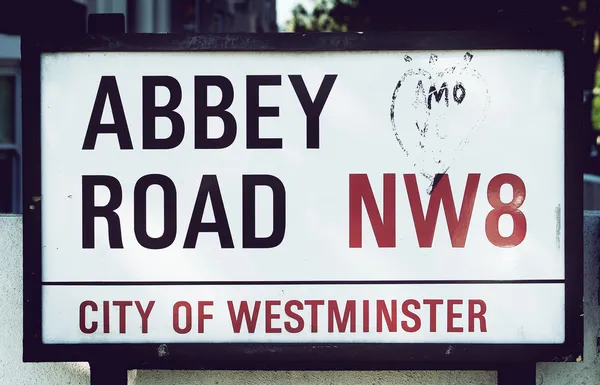 Abbey Road sinal — Fotografia de Stock