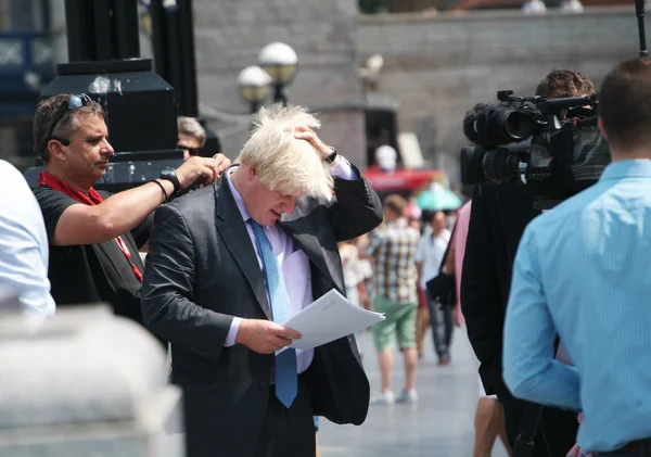 Boris Johnson outside the City Hall — Stock Photo, Image