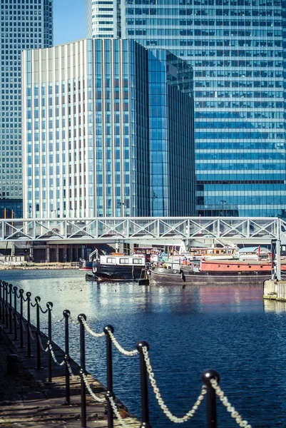 Londyńskiej dzielnicy Canary wharf — Zdjęcie stockowe