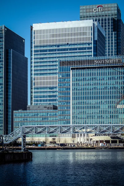 Londyńskiej dzielnicy Canary wharf — Zdjęcie stockowe