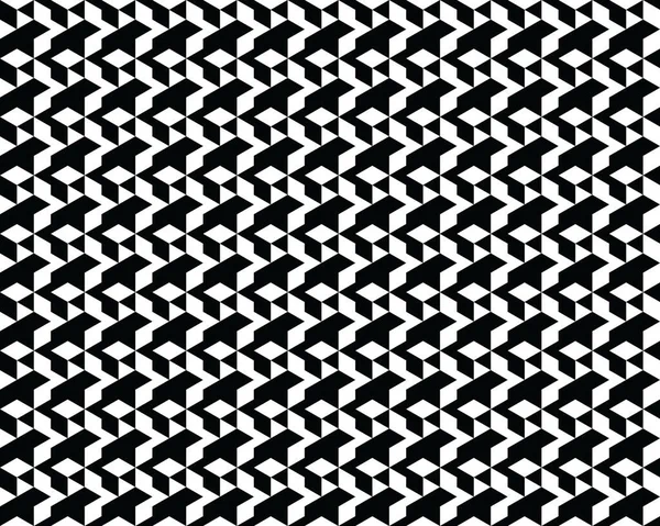 Sorunsuz tek renkli poligonal, siyah beyaz desen