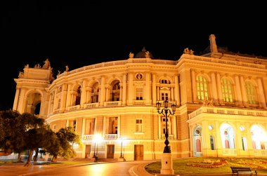 odessa genel opera ve bale Tiyatrosu gece manzarası