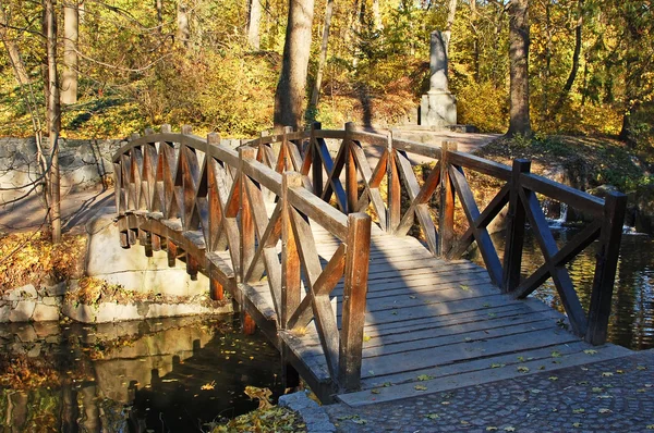 Parkbrücke im Herbst — Stockfoto