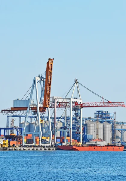 Cargo crane and ship Stock Image