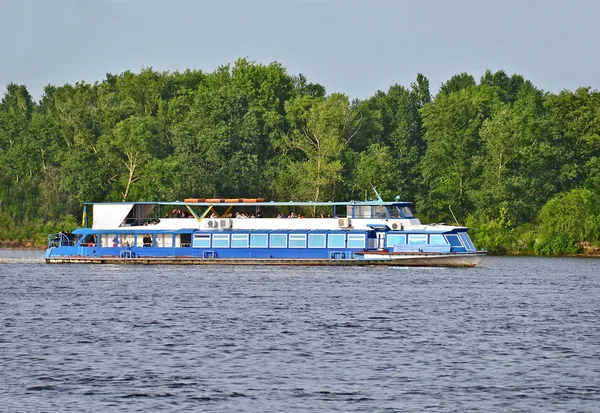 Motor travel river ship — Stock Photo, Image