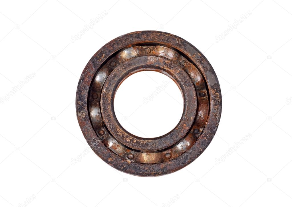 Old and rusty ball bearings