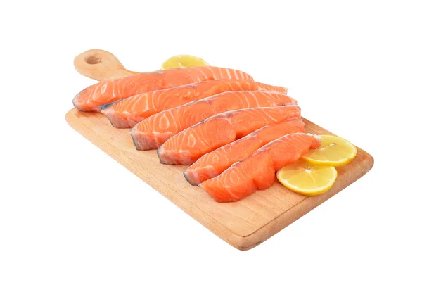 Salmon steak dengan lemon — Stok Foto