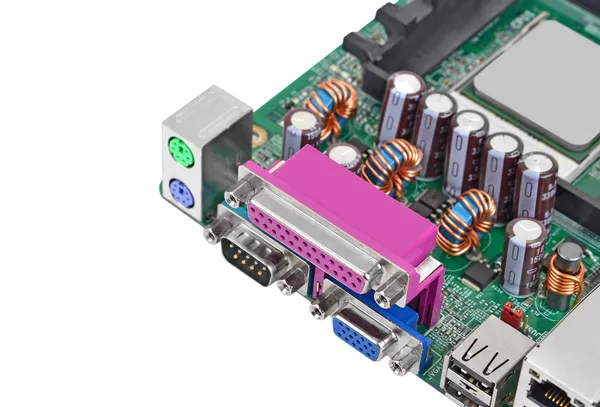 Connector of computer motherboard — Stock Photo, Image