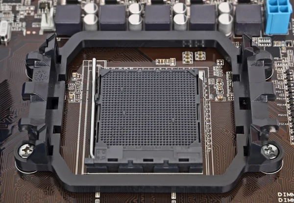Computermotherboard, CPU-Buchse — Stockfoto