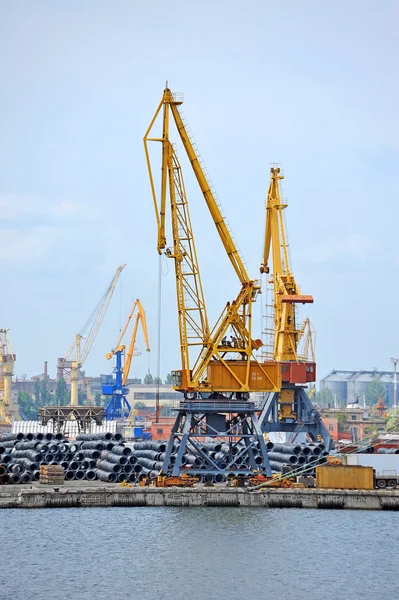 Grue à cargaison portuaire — Photo