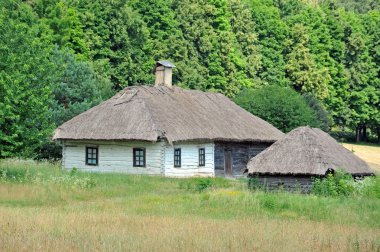 hasır çatılı antik hut