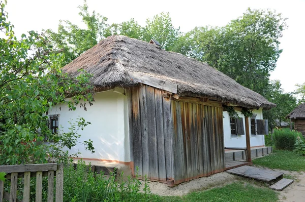 Hasır çatılı antik hut — Stok fotoğraf