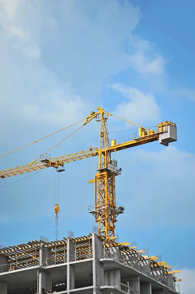 Crane and construction site — Stock Photo, Image