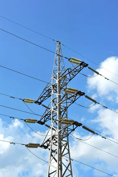 High voltage electric line — Stock Photo, Image