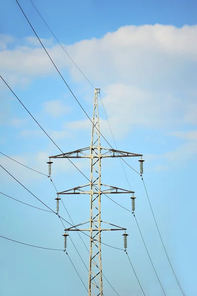 High voltage electric line — Stock Photo, Image