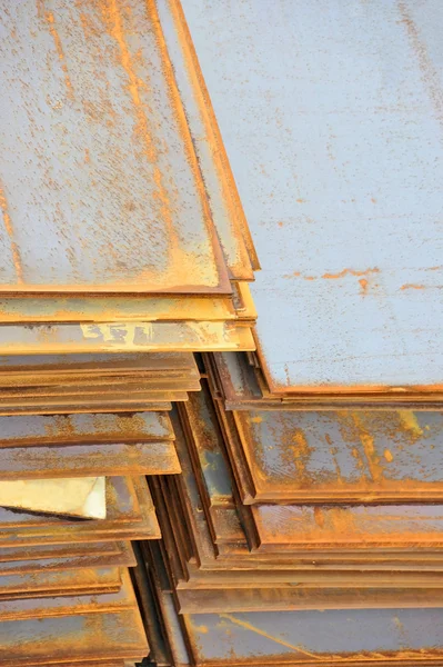 Rostig metall stålplåt — Stockfoto