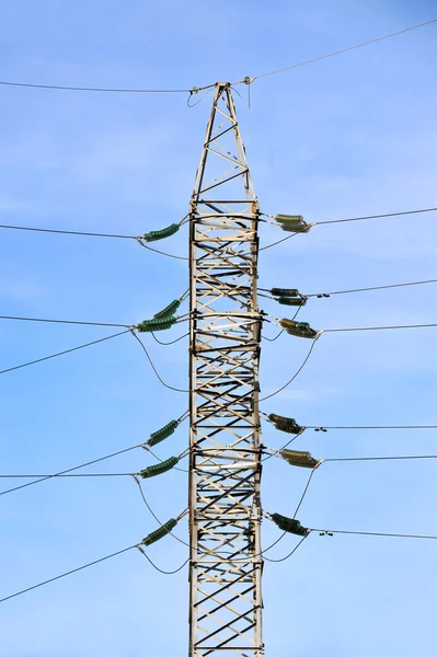 High voltage electric line — Stock Photo, Image