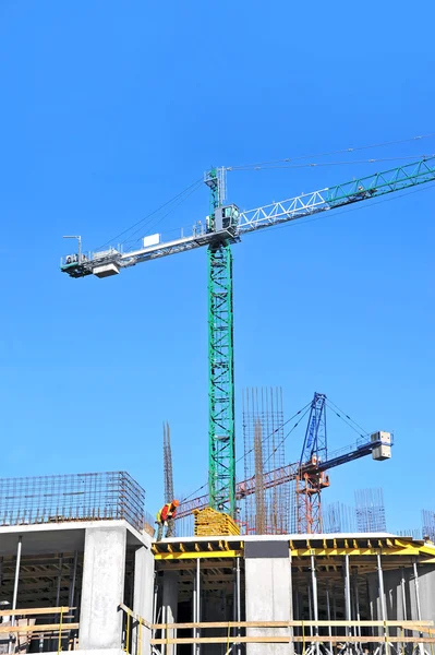 Crane and construction site — Stock Photo, Image