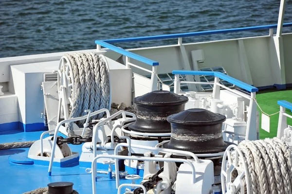 Argano di ancoraggio con catena — Foto Stock